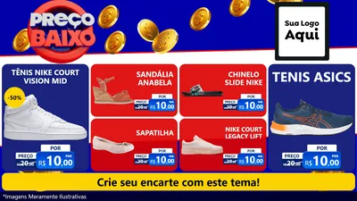 Modelo de TV para TV Horizontal com o tema Preço Baixo para Calçados