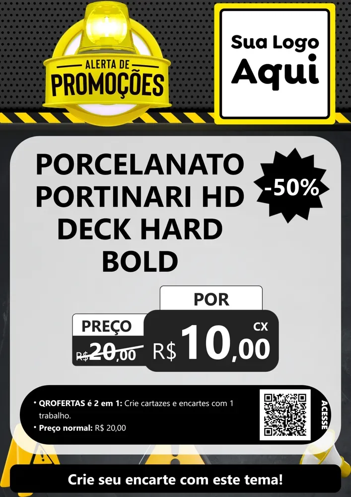 Modelo de Cartaz para Cartaz A4 Vertical com o tema Alerta de Promoções para Pisos e revestimentos