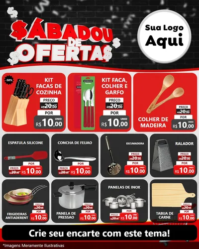 Modelo de Rede Social para Feed Instagram com o tema Sabadou de Ofertas para Utilidades Domésticas