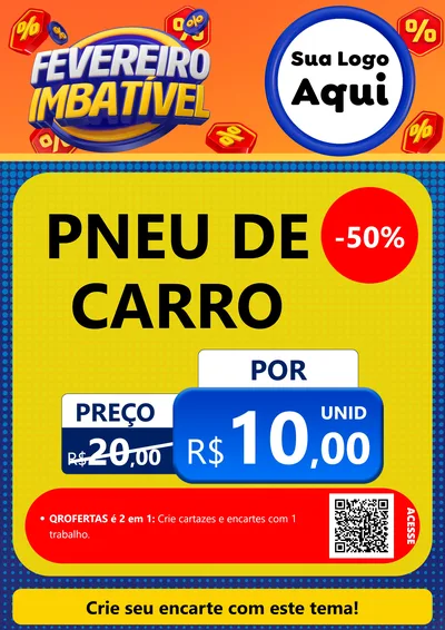 Modelo de Cartaz para Cartaz A4 Vertical com o tema Fevereiro Imbatível para Auto peças