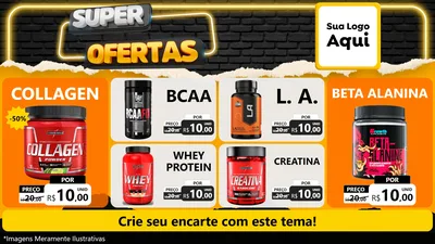 Modelo de TV para TV Horizontal com o tema Super Ofertas para Suplementos alimentares
