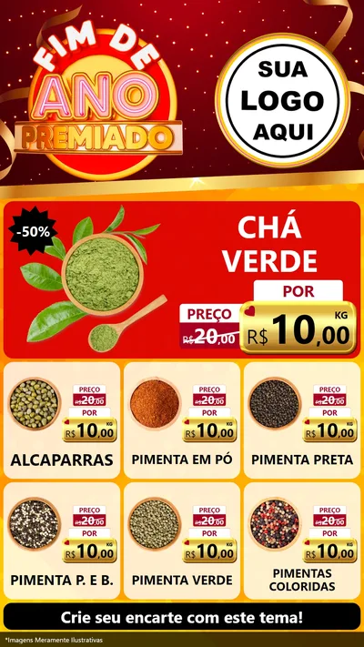Modelo de Rede Social para Stories com o tema Fim de Ano Premiado para Produtos Naturais