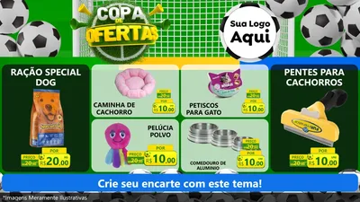 Modelo de TV para TV Horizontal com o tema Copa De Ofertas para Pet Shop