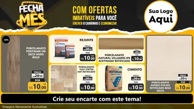 Modelo de TV para TV Horizontal com o tema Fecha Mês para Pisos e revestimentos