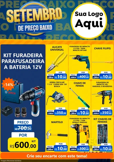 Modelo de Encarte para Encarte A4 Vertical com o tema Setembro De Preço Baixo para Maquinas e Ferramentas