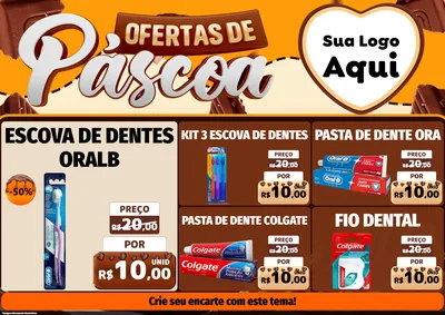 Modelo de Encarte para Encarte A4 Horizontal com o tema Ofertas de Páscoa para Higiene Pessoal