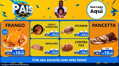 Modelo de TV para TV Horizontal com o tema Dia dos Pais para Assados