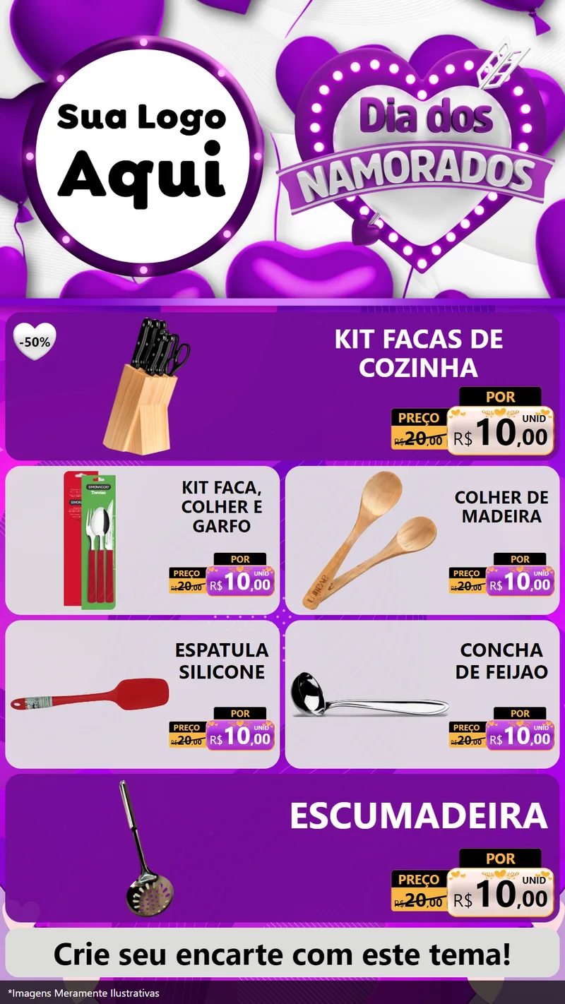 Modelo de TV para TV Vertical com o tema Dia dos Namorados para Utilidades Domésticas