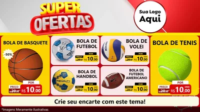 Modelo de TV para TV Horizontal com o tema Super Ofertas para Artigos Esportivos