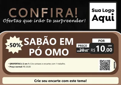 Modelo de Cartaz para Cartaz A4 Horizontal com o tema Confira! Ofertas que irão te surpreender! para Produtos de Limpeza