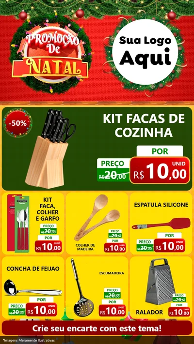 Modelo de Rede Social para Stories com o tema Promoção de Natal para Utilidades Domésticas