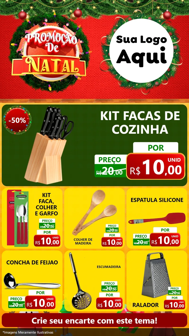 Modelo de Rede Social para Stories com o tema Promoção de Natal para Utilidades Domésticas