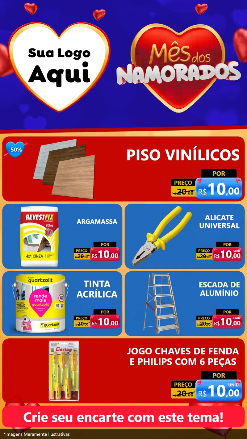 Modelo de TV para TV Vertical com o tema Mês dos Namorados para Material para Construção