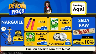 Modelo de TV para TV Horizontal com o tema Detona Preços para Tabacaria