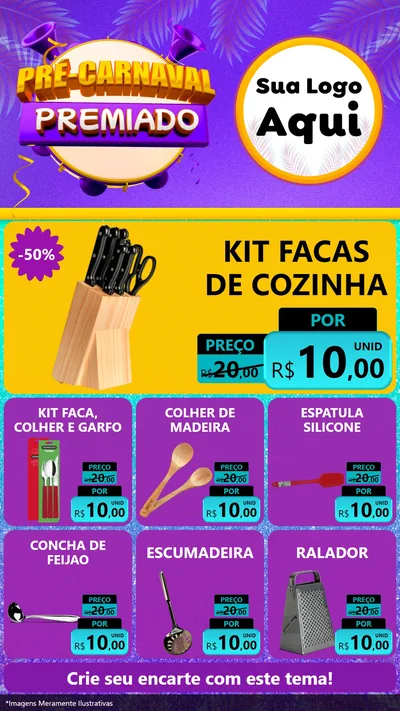 Modelo de Rede Social para Stories com o tema Pré-Carnaval Premiado para Utilidades Domésticas