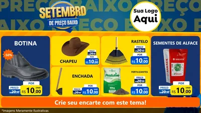 Modelo de TV para TV Horizontal com o tema Setembro De Preço Baixo para Agropecuária