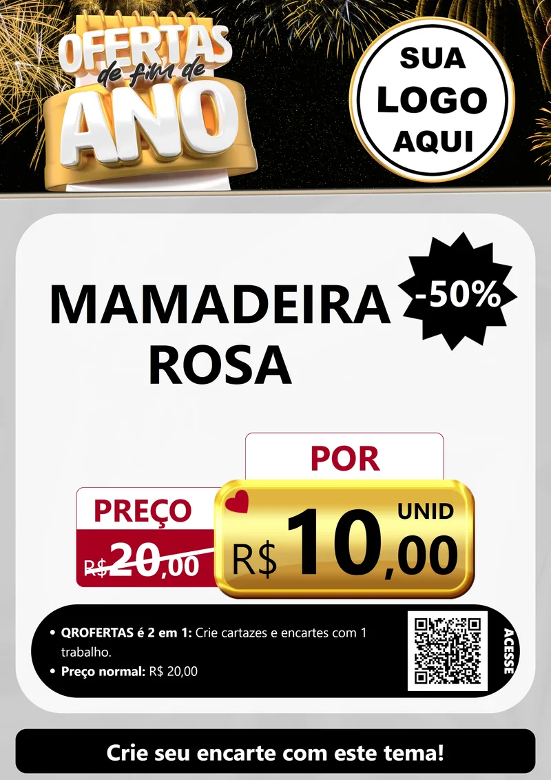 Modelo de Cartaz para Cartaz A4 Vertical com o tema Ofertas de Fim de Ano para Bebês