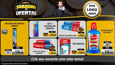 Modelo de TV para TV Horizontal com o tema Sabadão de Ofertas para Higiene Pessoal