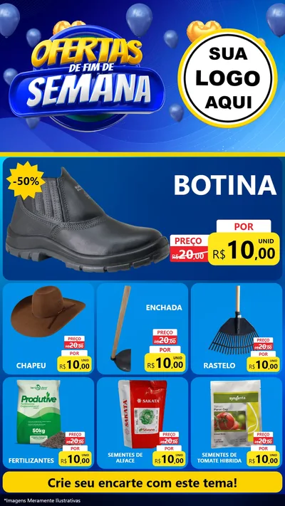 Modelo de Rede Social para Stories com o tema Ofertas de Fim de Semana para Agropecuária