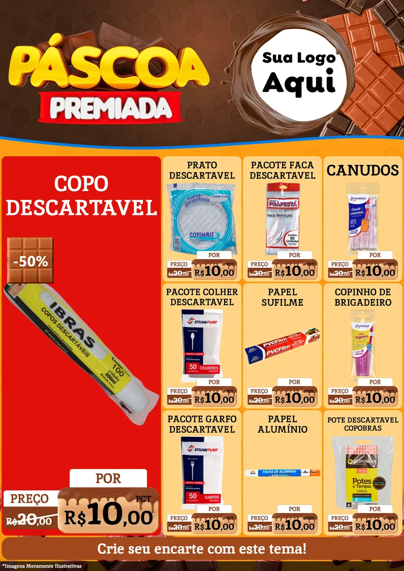 Modelo de Encarte para Encarte A4 Vertical com o tema Páscoa Premiada para Embalagens