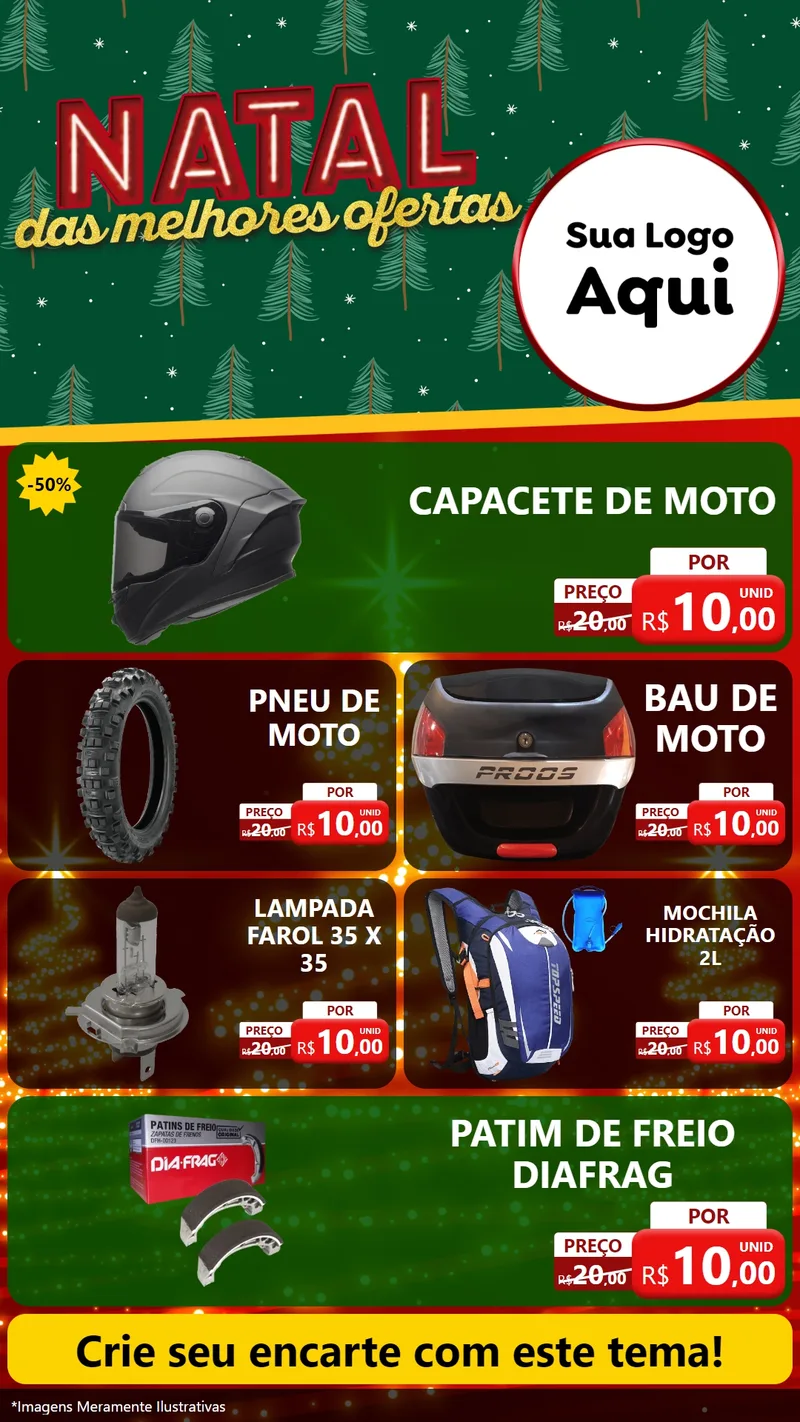 Modelo de TV para TV Vertical com o tema Natal das Melhores Ofertas para Moto peças