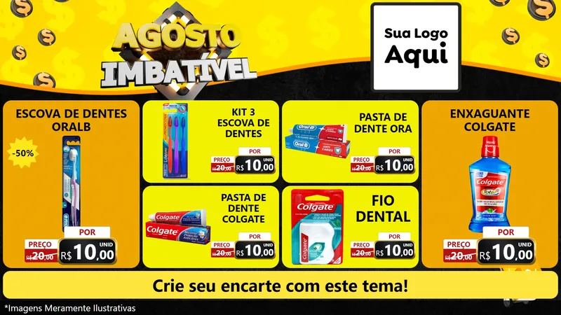 Modelo de TV para TV Horizontal com o tema Agosto Imbatível para Higiene Pessoal