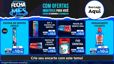 Modelo de TV para TV Horizontal com o tema Fecha Mês para Higiene Pessoal