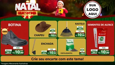 Modelo de TV para TV Horizontal com o tema Natal da Economia para Agropecuária