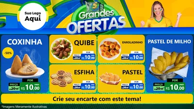 Modelo de TV para TV Horizontal com o tema Grandes Ofertas para Salgadaria