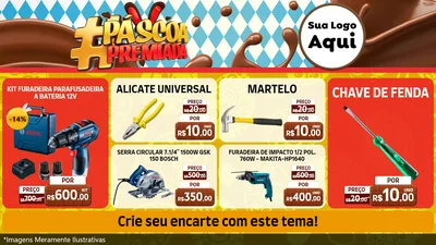 Modelo de TV para TV Horizontal com o tema Páscoa Premiada para Maquinas e Ferramentas