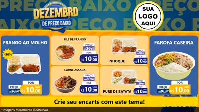 Modelo de TV para TV Horizontal com o tema Dezembro de Preço Baixo para Restaurante