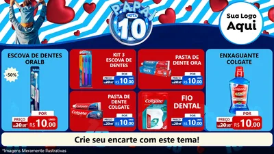 Modelo de TV para TV Horizontal com o tema Papai Nota 10 para Higiene Pessoal