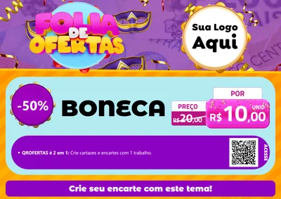 Modelo de Cartaz para Cartaz A4 Horizontal com o tema Folia de Ofertas para Brinquedos