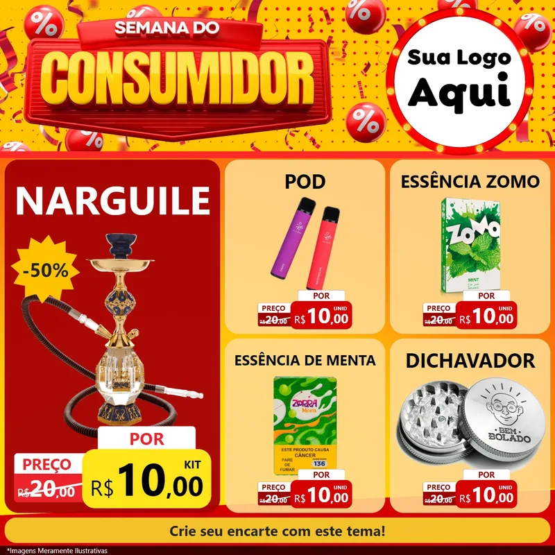 Modelo de Rede Social para Feed Facebook com o tema Semana do Consumidor para Tabacaria