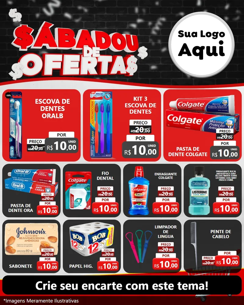 Modelo de Rede Social para Feed Instagram com o tema Sabadou de Ofertas para Higiene Pessoal