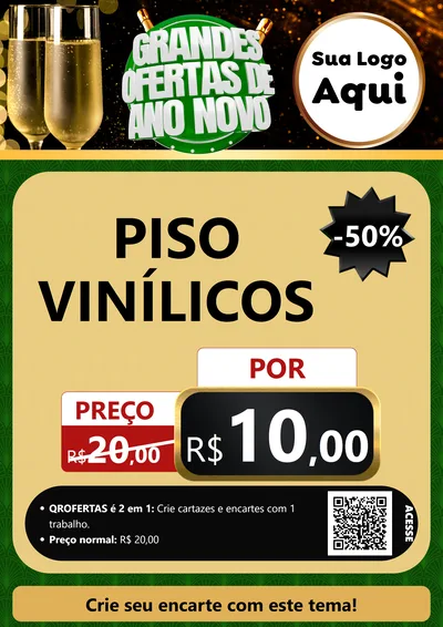 Modelo de Cartaz para Cartaz A4 Vertical com o tema Grandes Ofertas de Ano Novo para Material para Construção