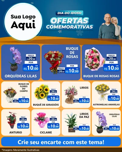 Modelo de Rede Social para Feed Instagram com o tema Dia do Idoso