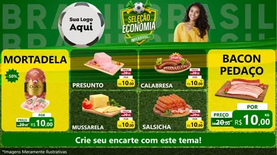 Modelo de TV para TV Horizontal com o tema Seleção de Economia - Copa para Frios e Laticínios