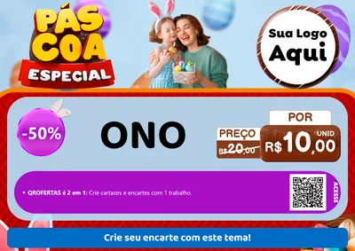 Modelo de Cartaz para Cartaz A4 Horizontal com o tema Páscoa Especial para Óticas