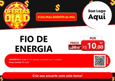 Modelo de Cartaz para Cartaz A4 Horizontal com o tema Dia D para Materiais Elétricos