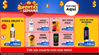 Modelo de TV para TV Horizontal com o tema Ofertas Da Semana para Distribuidora de bebidas