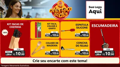 Modelo de TV para TV Horizontal com o tema Ofertaço Do Dia para Utilidades Domésticas