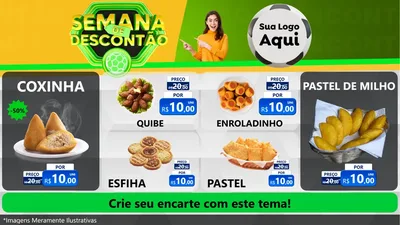 Modelo de TV para TV Horizontal com o tema Semana de Descontão - Copa para Salgadaria