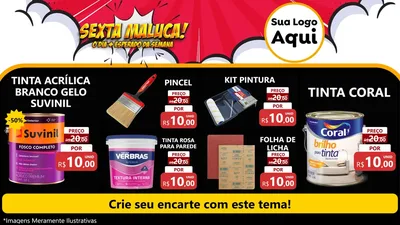 Modelo de TV para TV Horizontal com o tema Sexta Maluca! para Tintas e Ferramentas