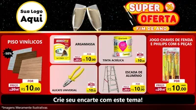 Modelo de TV para TV Horizontal com o tema Super Oferta Fim de Ano para Material para Construção