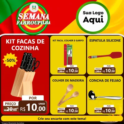Modelo de Rede Social para Feed Facebook com o tema Semana Farroupilha para Utilidades Domésticas