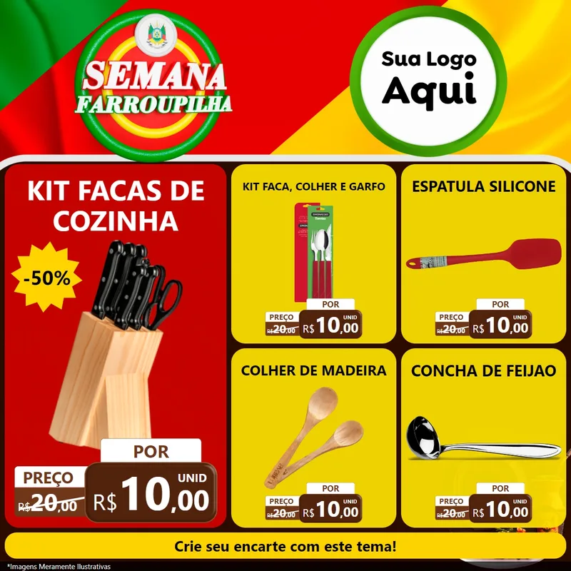 Modelo de Rede Social para Feed Facebook com o tema Semana Farroupilha para Utilidades Domésticas