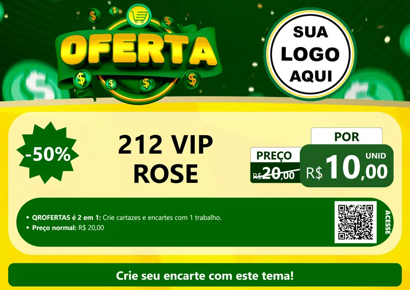 Modelo de Cartaz para Cartaz A4 Horizontal com o tema Oferta para Perfumes