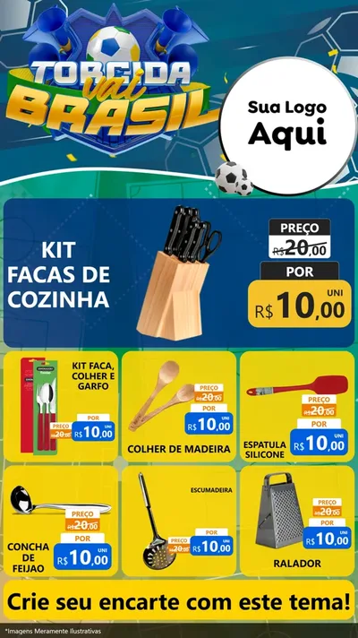 Modelo de Rede Social para Stories com o tema Torcida Vai Brasil - Copa para Utilidades Domésticas
