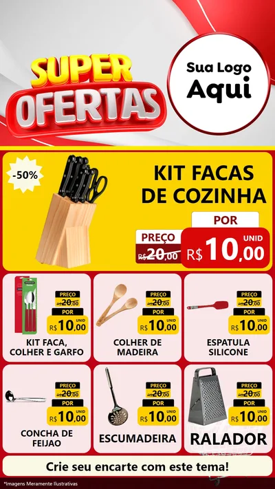 Modelo de Rede Social para Stories com o tema Super Ofertas para Utilidades Domésticas